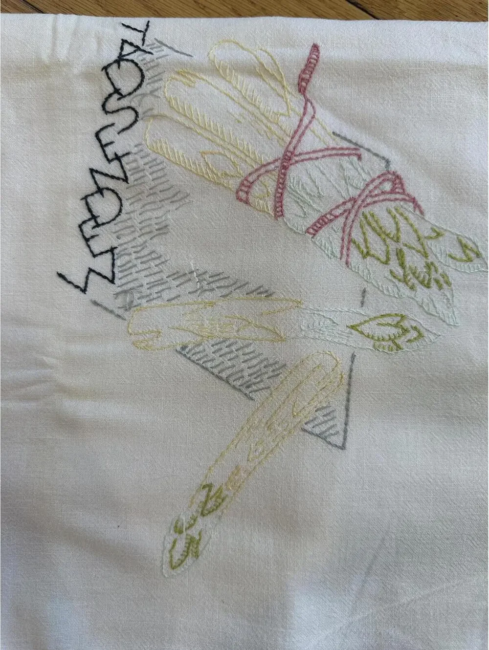 6 VTG Days Of The Week Embroidered Flour Sack Tea Towels Farmhouse Cottagecore